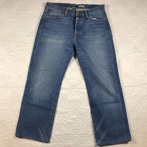 Polo by Ralph Lauren 100% cotton‎ distressed blue jeans 34X28 - Picture 1 of 7
